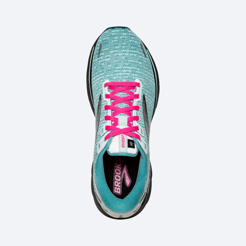 Zapatillas Running Brooks Ghost 14 Mujer Blancas/Negras/Azules | ONF891437