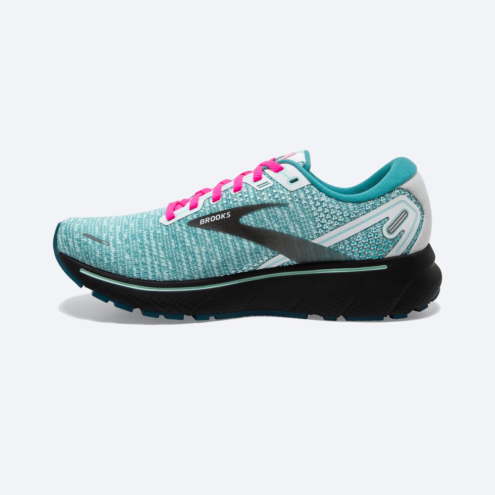 Zapatillas Running Brooks Ghost 14 Mujer Blancas/Negras/Azules | ONF891437