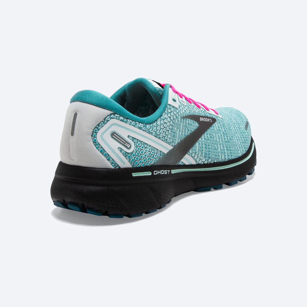 Zapatillas Running Brooks Ghost 14 Mujer Blancas/Negras/Azules | ONF891437