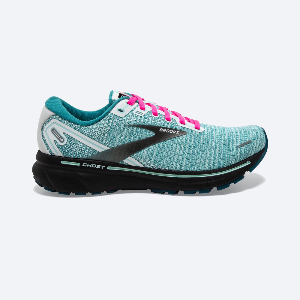 Zapatillas Running Brooks Ghost 14 Mujer Blancas/Negras/Azules | ONF891437