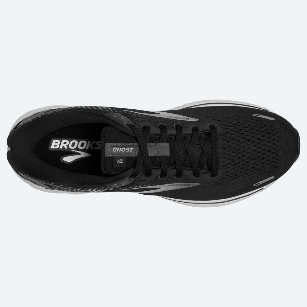 Zapatillas Running Brooks Ghost 14 Mujer Negras/Blancas/Plateadas | PWY308547