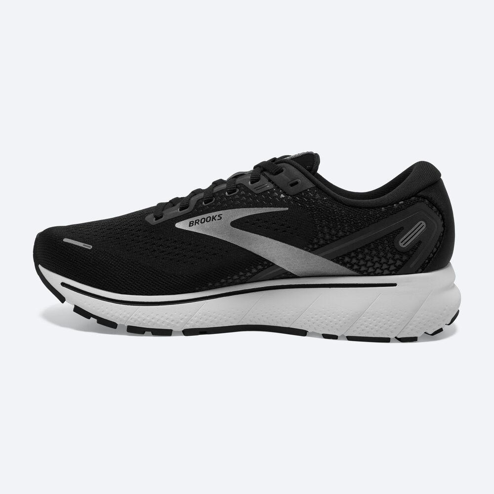 Zapatillas Running Brooks Ghost 14 Mujer Negras/Blancas/Plateadas | PWY308547