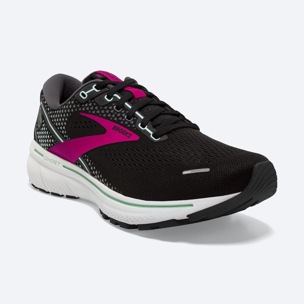 Zapatillas Running Brooks Ghost 14 Mujer Negras/Rosas | UWF215807