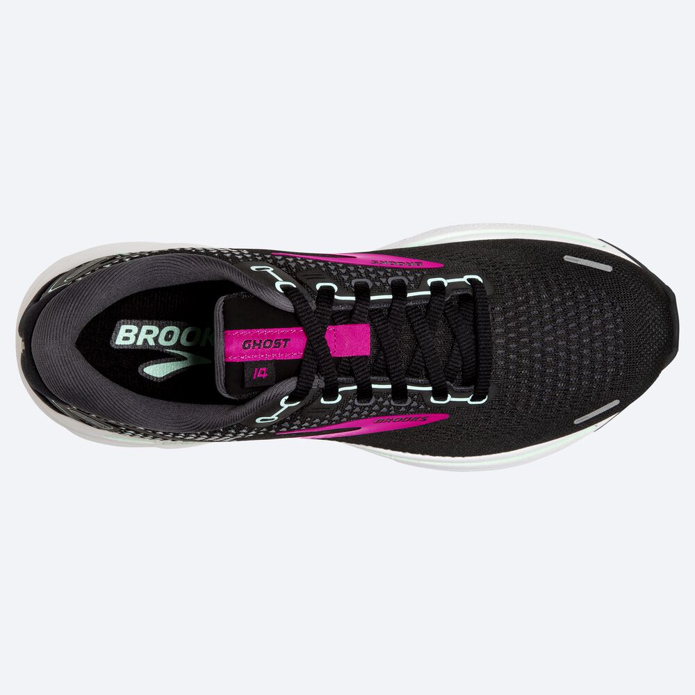 Zapatillas Running Brooks Ghost 14 Mujer Negras/Rosas | UWF215807