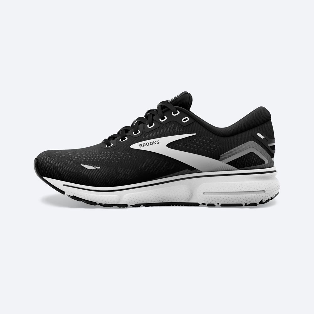 Zapatillas Running Brooks Ghost 15 Hombre Negras/Blancas | CRZ316952