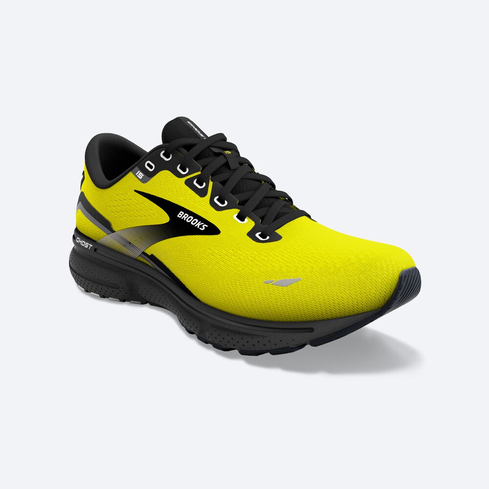 Zapatillas Running Brooks Ghost 15 Hombre Amarillo/Negras | INF097285