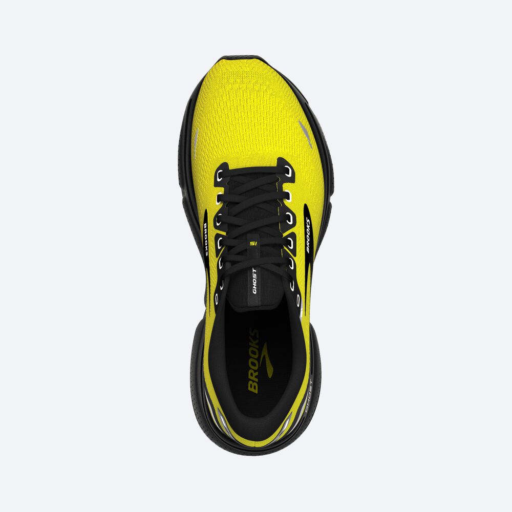 Zapatillas Running Brooks Ghost 15 Hombre Amarillo/Negras | INF097285