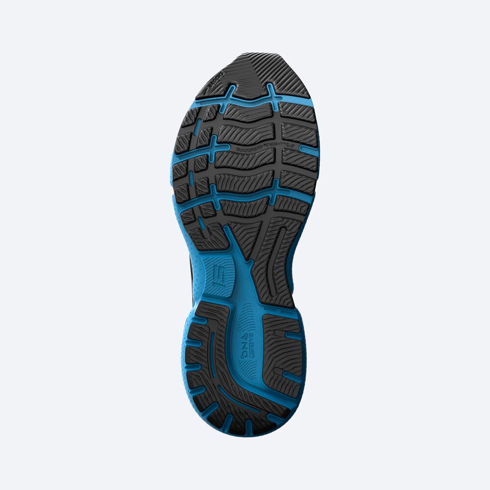 Zapatillas Running Brooks Ghost 15 Hombre Negras/Azules | KZU563490