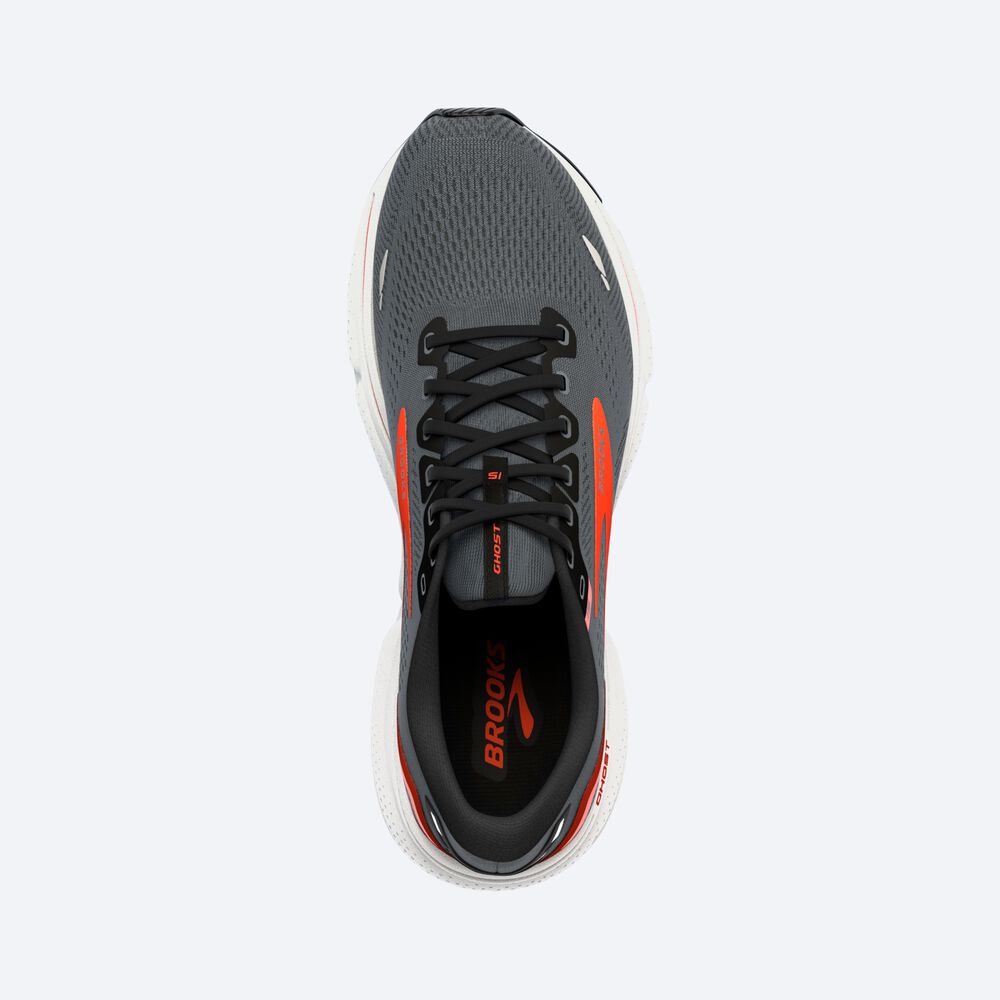 Zapatillas Running Brooks Ghost 15 Hombre Negras/Naranjas | MLR560271