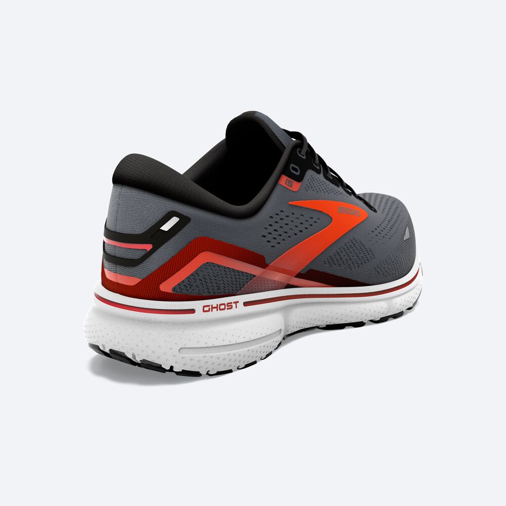 Zapatillas Running Brooks Ghost 15 Hombre Negras/Naranjas | MLR560271