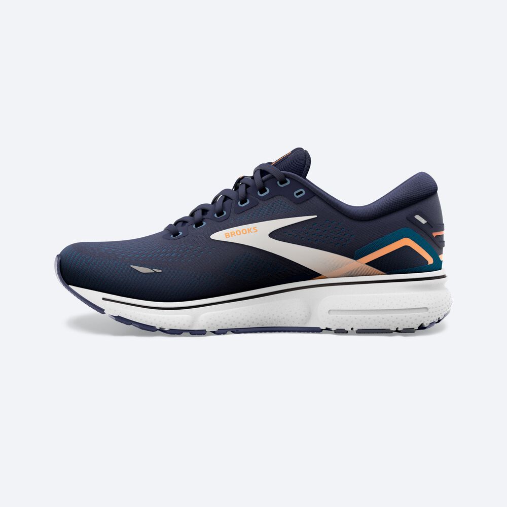 Zapatillas Running Brooks Ghost 15 Hombre Azul Marino/Azules/Naranjas | OWN097614