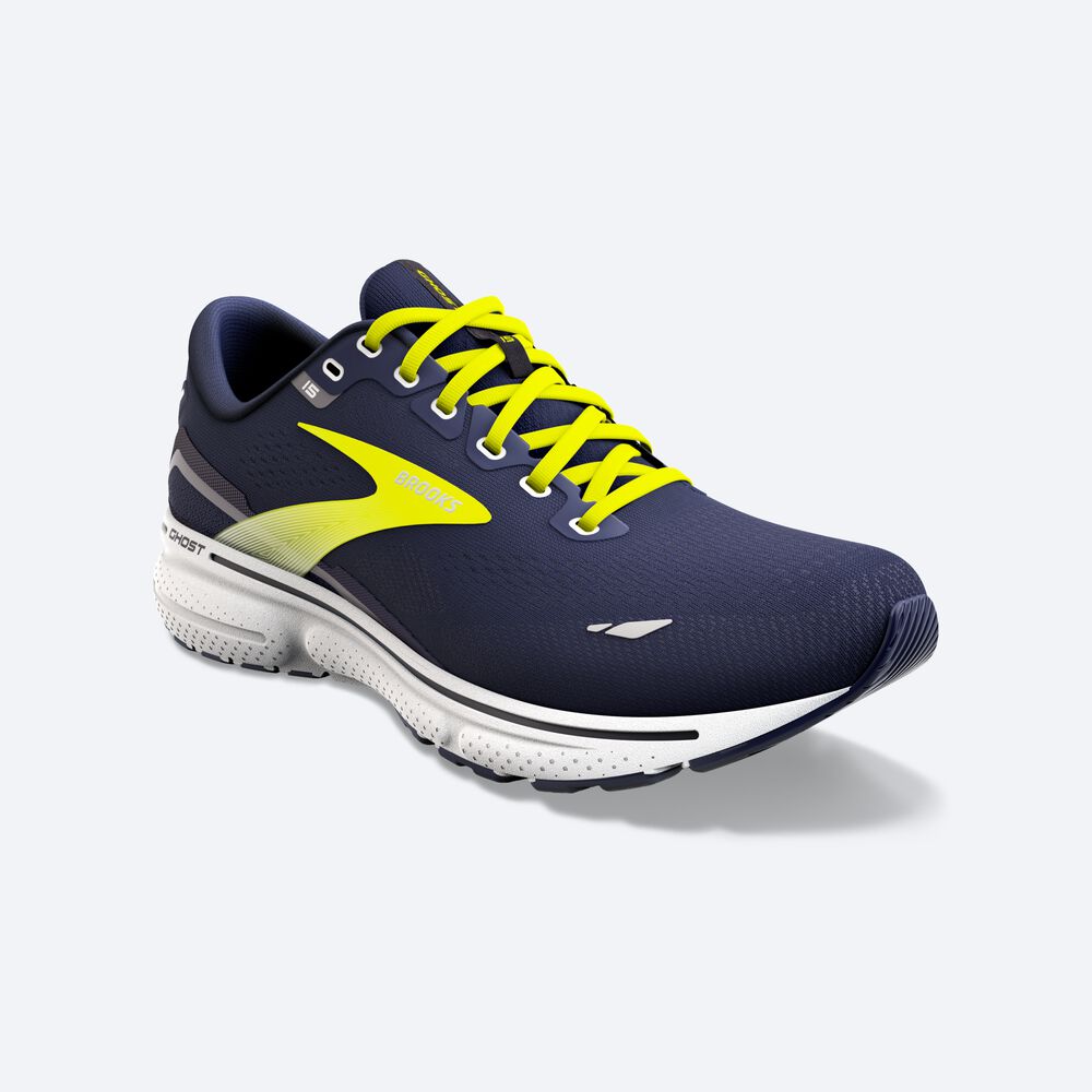 Zapatillas Running Brooks Ghost 15 Hombre Azul Marino/Gris | RNG867392