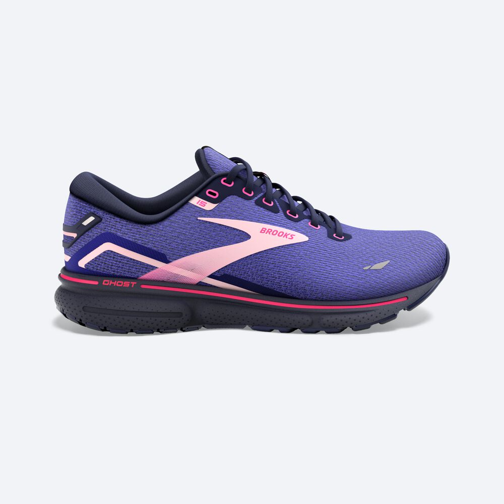 Zapatillas Running Brooks Ghost 15 Mujer Azules/Azul Marino/Rosas | FXR596432