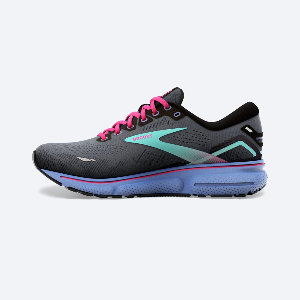 Zapatillas Running Brooks Ghost 15 Mujer Negras/Azules | WBE192706