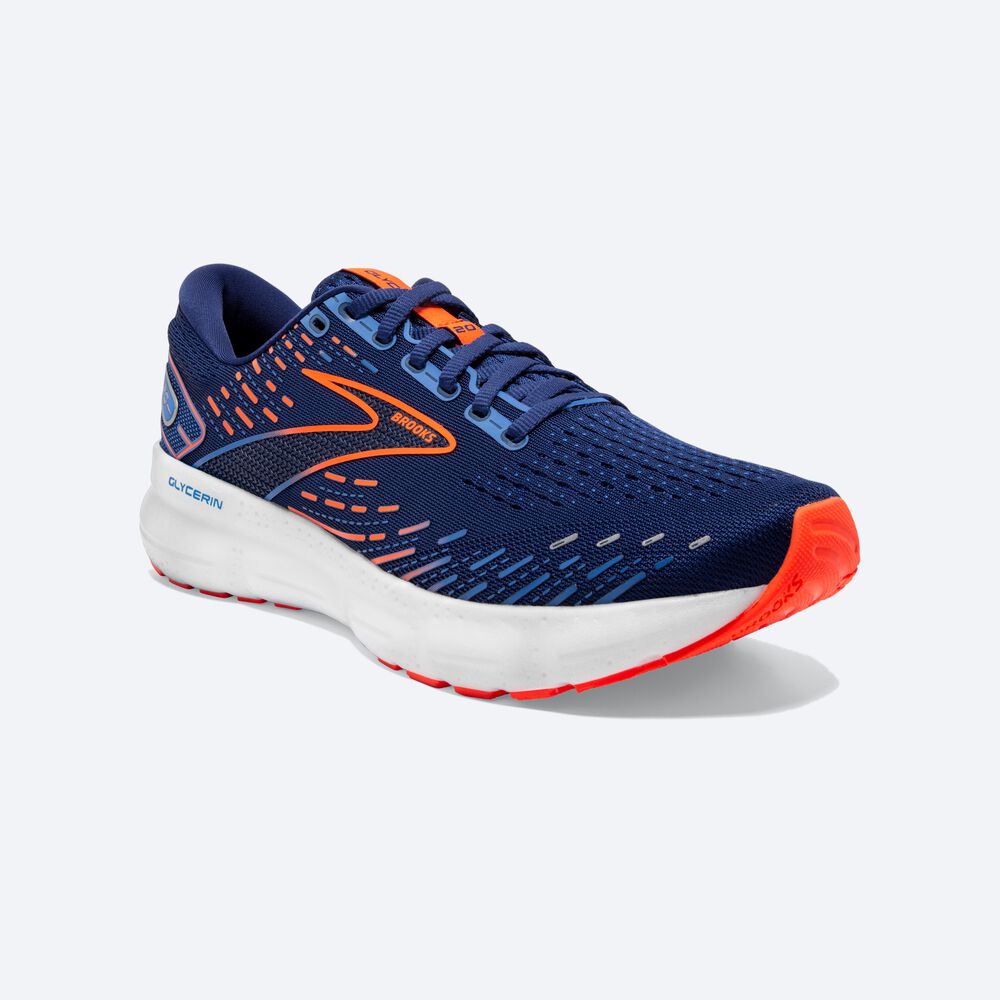 Zapatillas Running Brooks Glycerin 20 Hombre Azules/Azules/Naranjas | DLS136825