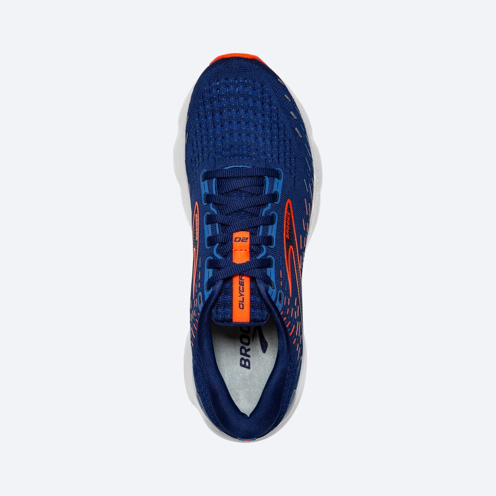 Zapatillas Running Brooks Glycerin 20 Hombre Azules/Azules/Naranjas | DLS136825