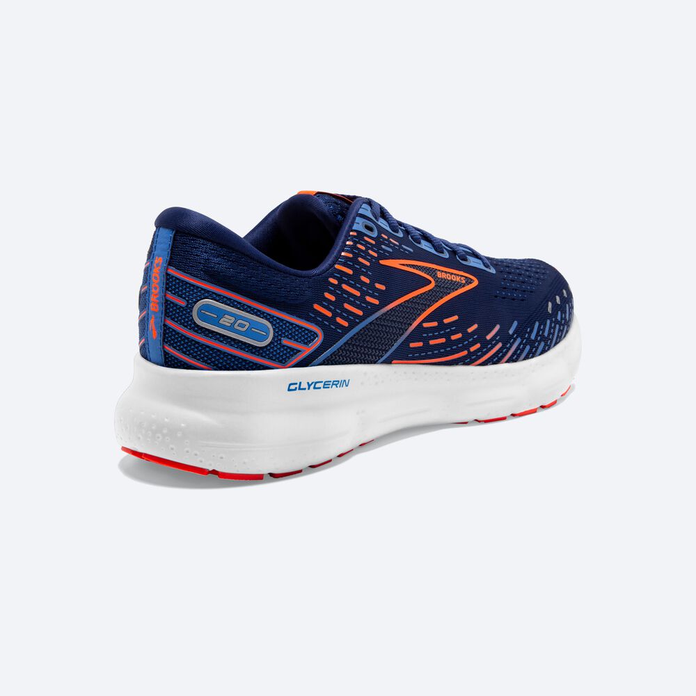 Zapatillas Running Brooks Glycerin 20 Hombre Azules/Azules/Naranjas | DLS136825