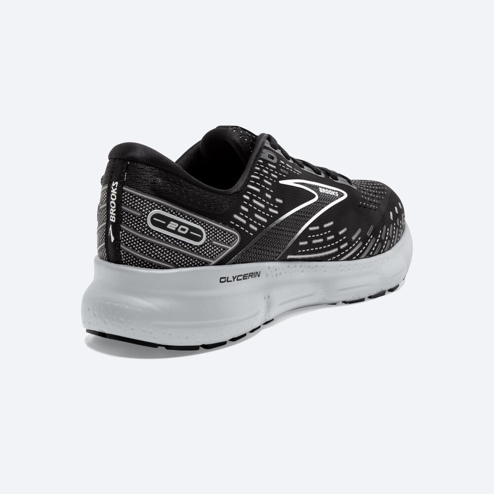 Zapatillas Running Brooks Glycerin 20 Hombre Negras/Blancas | EWO154628