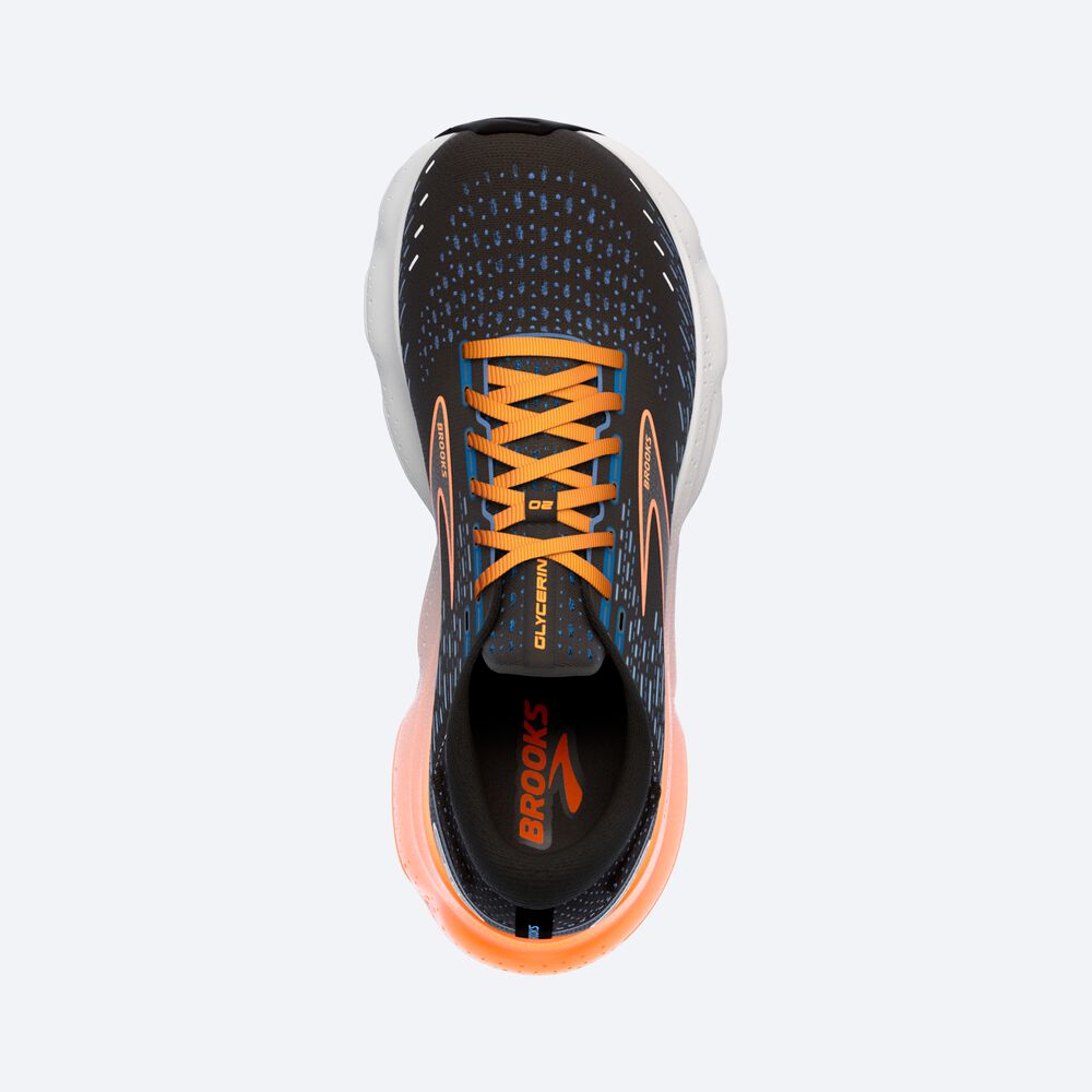 Zapatillas Running Brooks Glycerin 20 Hombre Negras/Azules/Naranjas | HDR736852