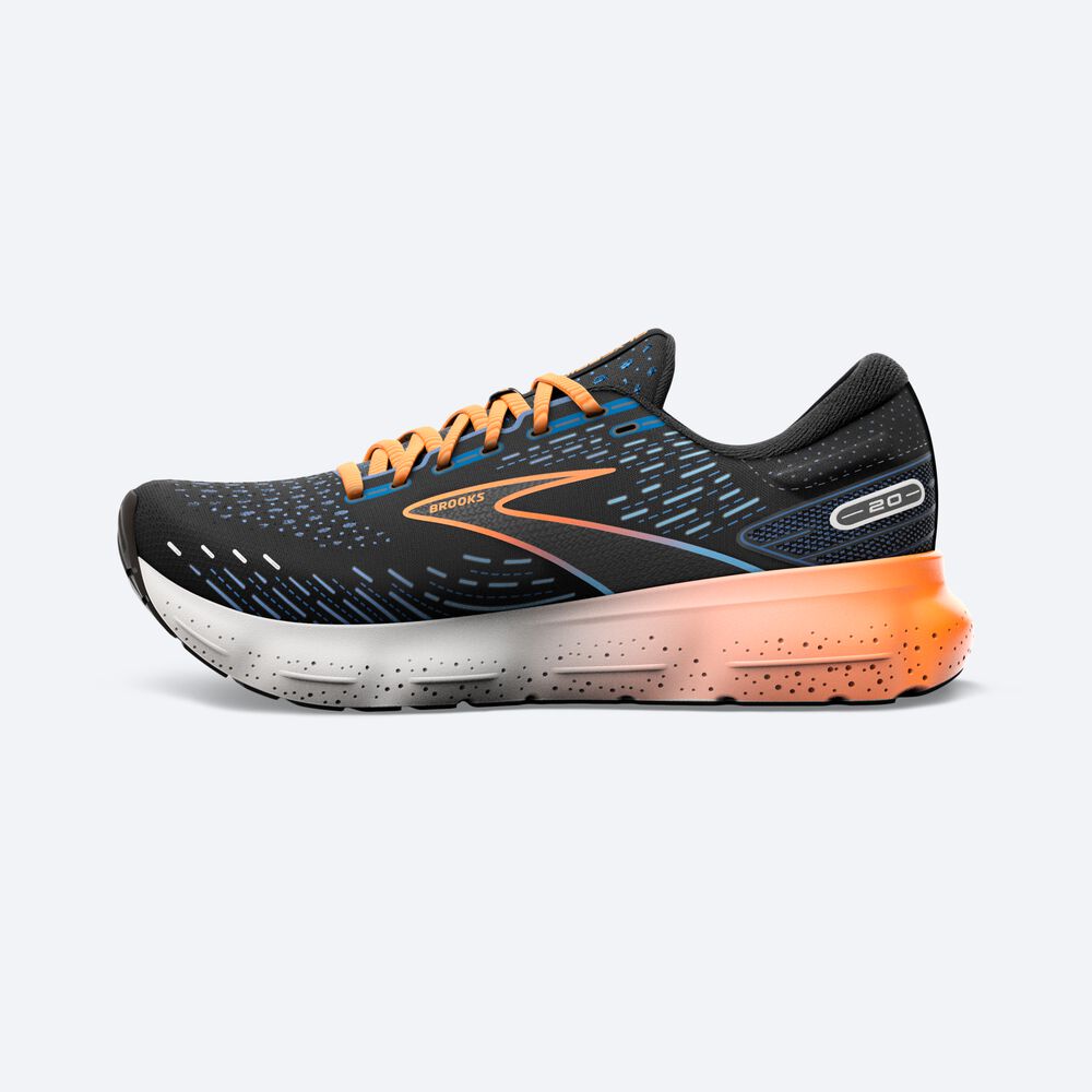 Zapatillas Running Brooks Glycerin 20 Hombre Negras/Azules/Naranjas | HDR736852