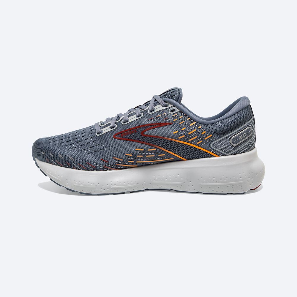 Zapatillas Running Brooks Glycerin 20 Hombre Gris/Rojas/Naranjas | HYU628705