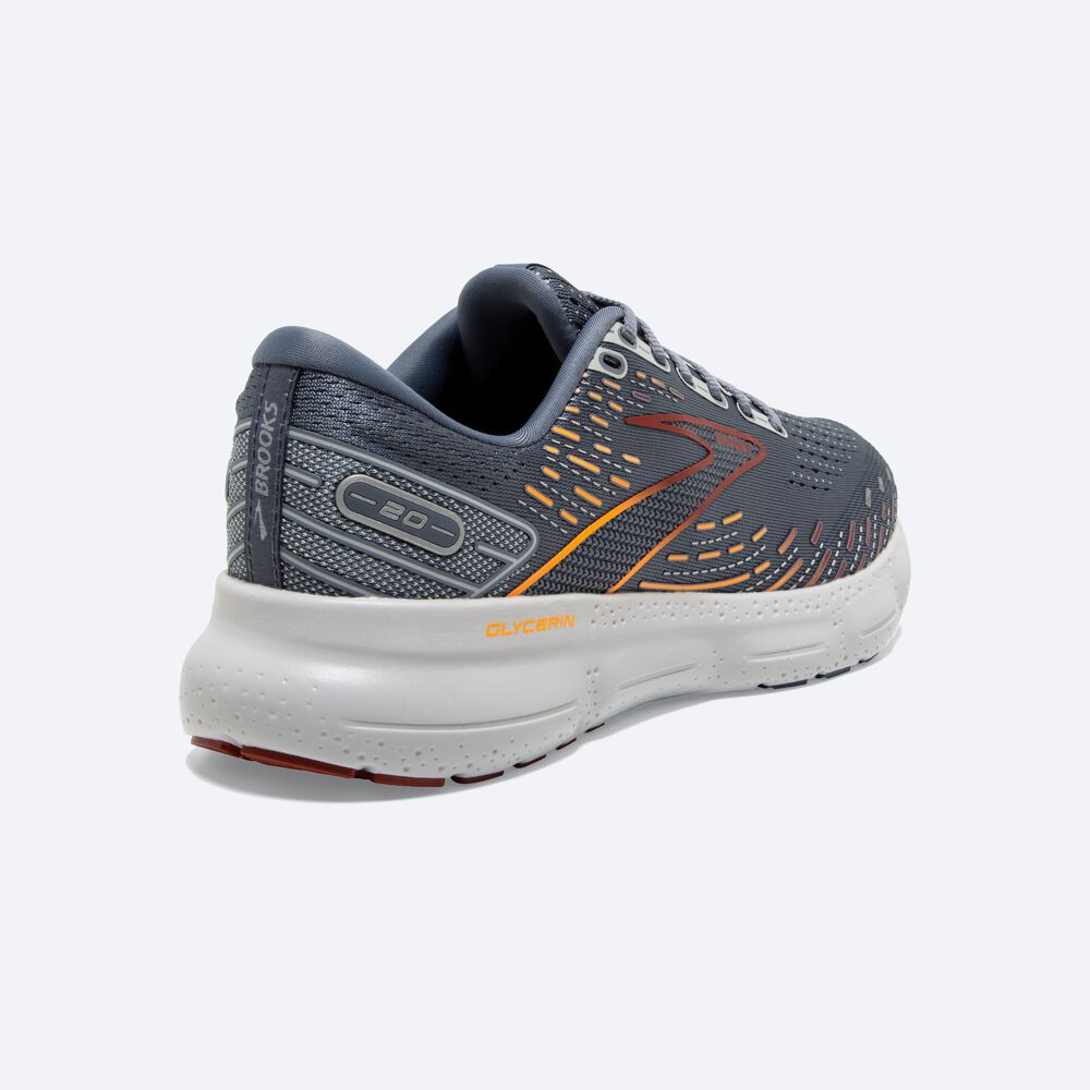 Zapatillas Running Brooks Glycerin 20 Hombre Gris/Rojas/Naranjas | HYU628705