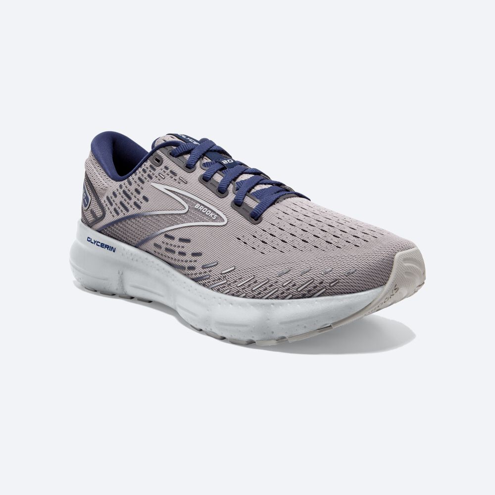 Zapatillas Running Brooks Glycerin 20 Hombre Gris/Azules | TYV183924