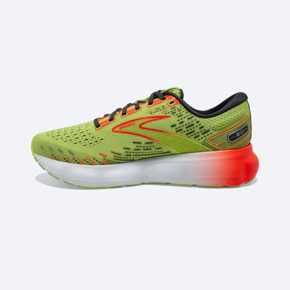 Zapatillas Running Brooks Glycerin 20 Hombre Verde Claro/Rojas | VUR327016