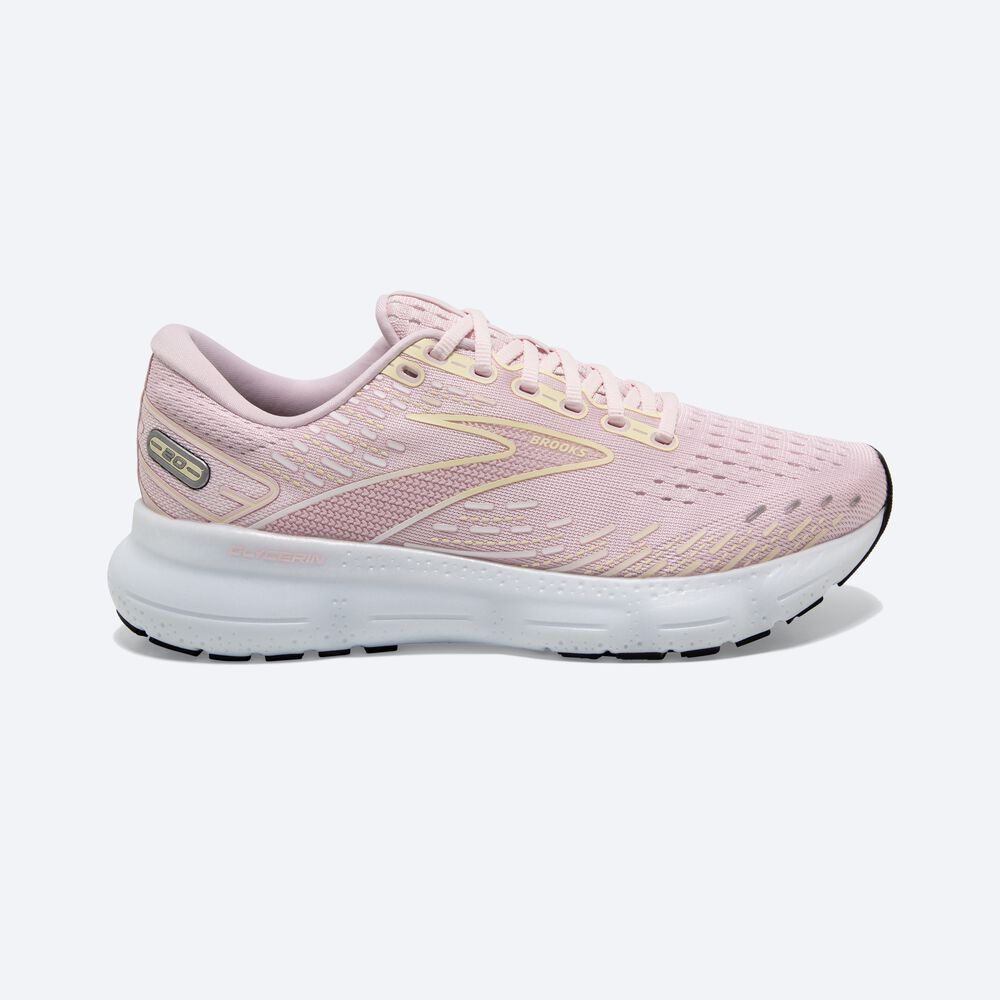 Zapatillas Running Brooks Glycerin 20 Mujer Rosas/Amarillo/Blancas | BUS031596