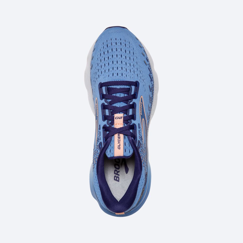 Zapatillas Running Brooks Glycerin 20 Mujer Azules/Blancas | DBK685720