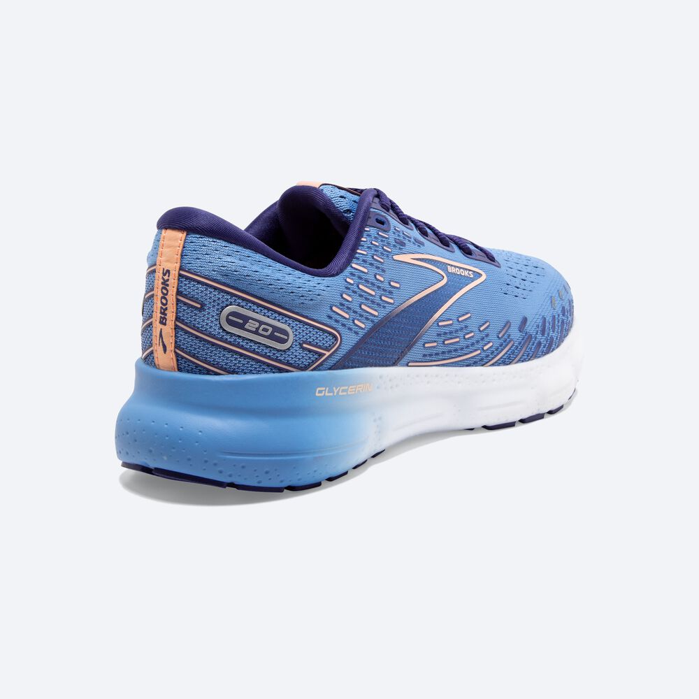 Zapatillas Running Brooks Glycerin 20 Mujer Azules/Blancas | DBK685720