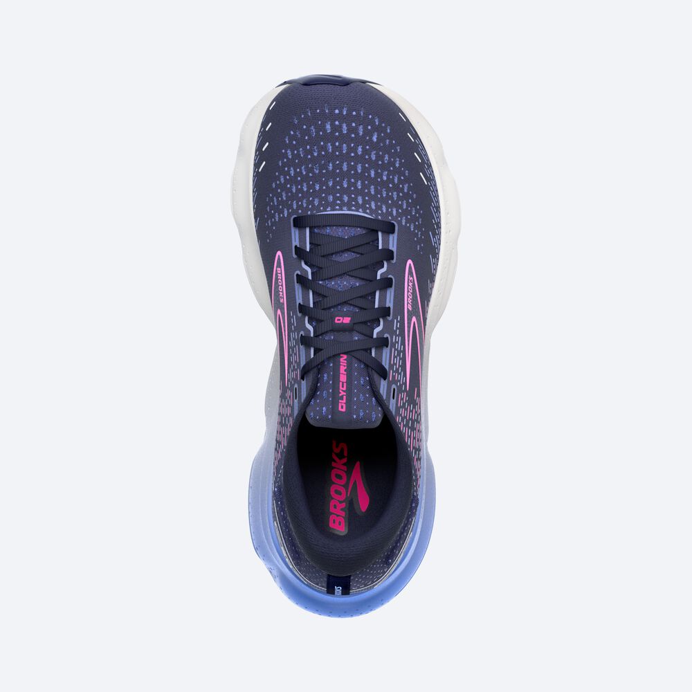 Zapatillas Running Brooks Glycerin 20 Mujer Azul Marino/Azules/Rosas | FMJ648139