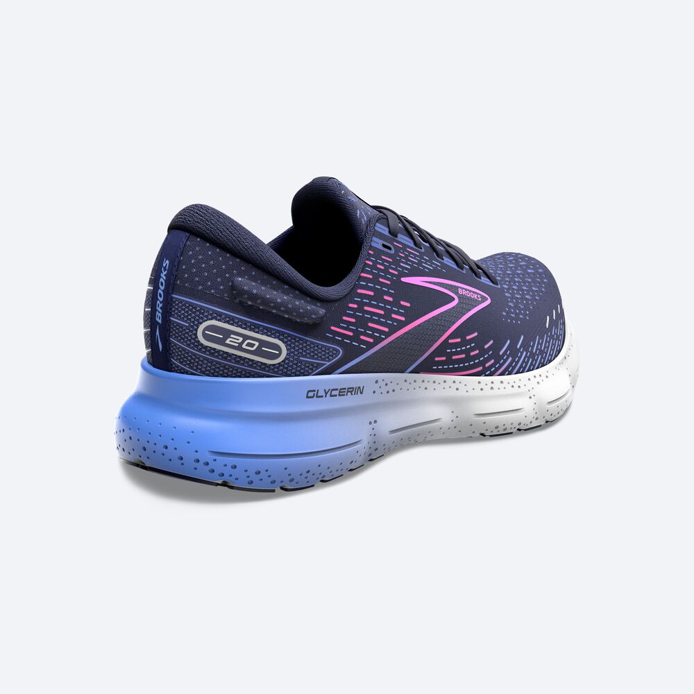 Zapatillas Running Brooks Glycerin 20 Mujer Azul Marino/Azules/Rosas | FMJ648139