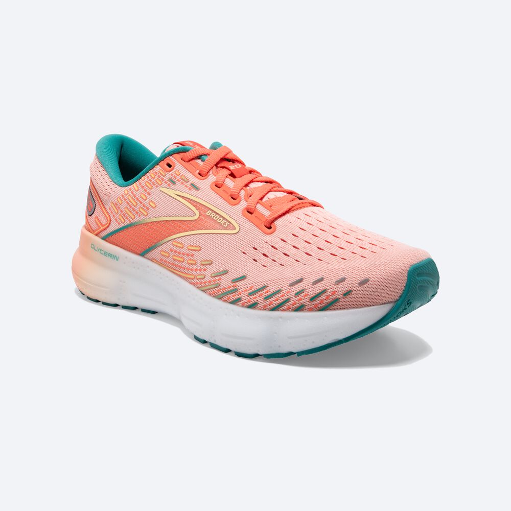 Zapatillas Running Brooks Glycerin 20 Mujer Coral | GZW065291