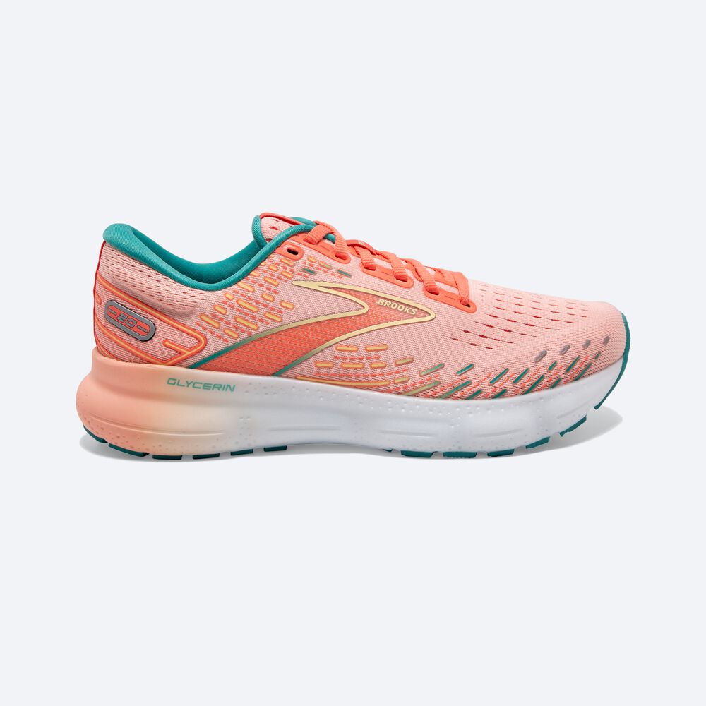 Zapatillas Running Brooks Glycerin 20 Mujer Coral | GZW065291