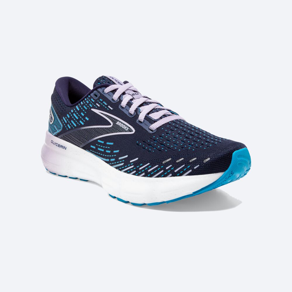 Zapatillas Running Brooks Glycerin 20 Mujer Azul Marino | HTO489572