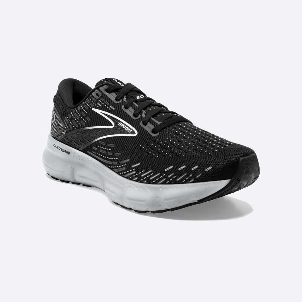 Zapatillas Running Brooks Glycerin 20 Mujer Negras/Blancas | MLF628539