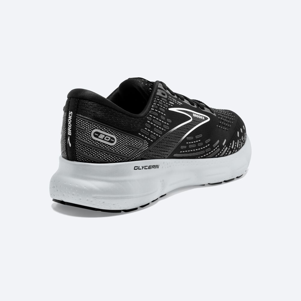 Zapatillas Running Brooks Glycerin 20 Mujer Negras/Blancas | MLF628539