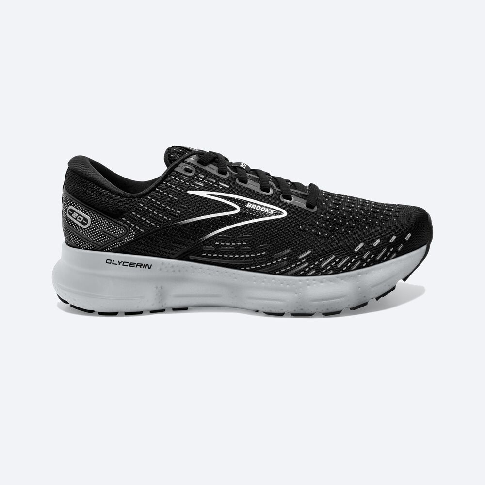 Zapatillas Running Brooks Glycerin 20 Mujer Negras/Blancas | MLF628539