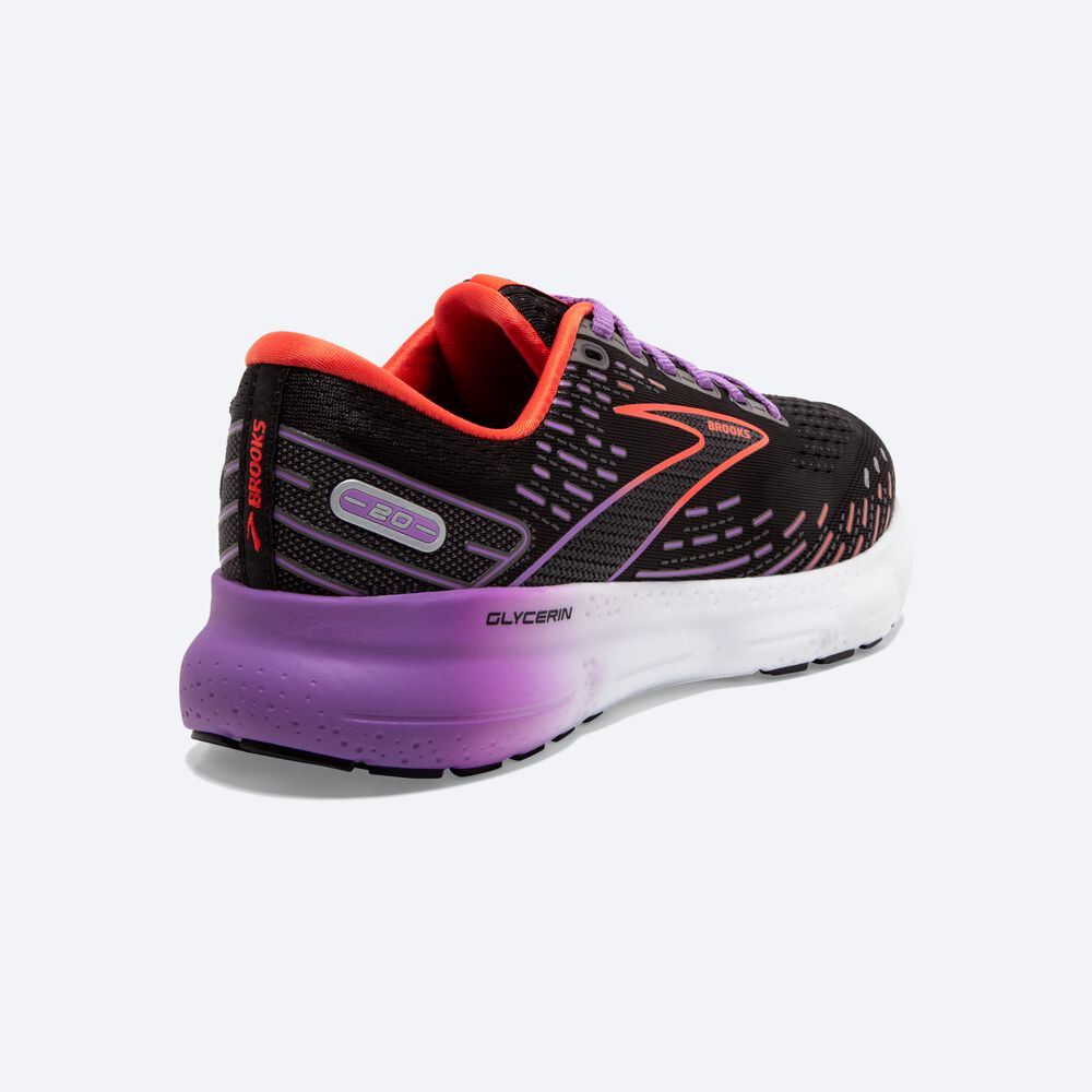 Zapatillas Running Brooks Glycerin 20 Mujer Negras/Flores | NLD702964