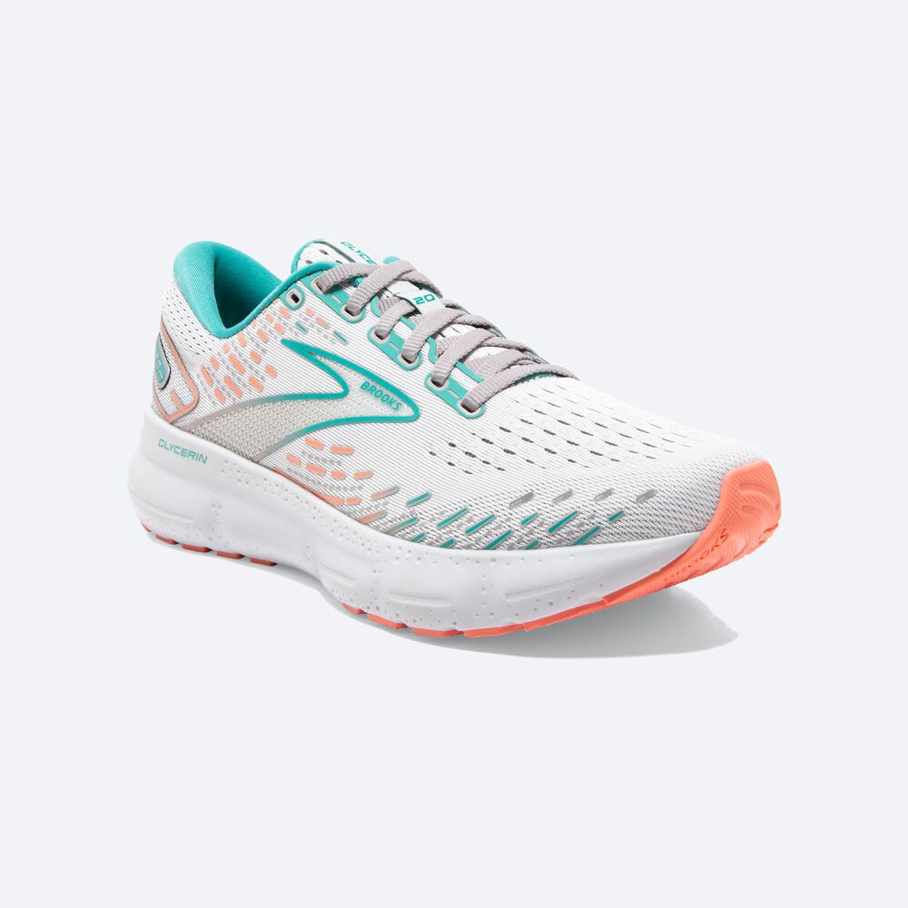 Zapatillas Running Brooks Glycerin 20 Mujer Gris/Coral | VFK038275