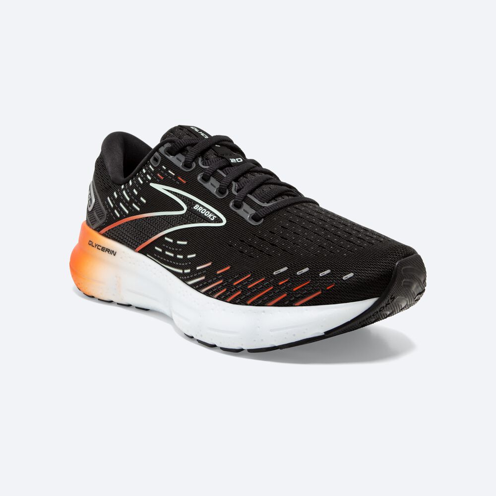 Zapatillas Running Brooks Glycerin 20 Mujer Negras/Rojas | YGI296703