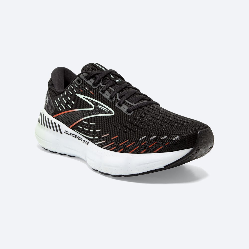 Zapatillas Running Brooks Glycerin GTS 20 Mujer Negras/Rojas | LFT860957