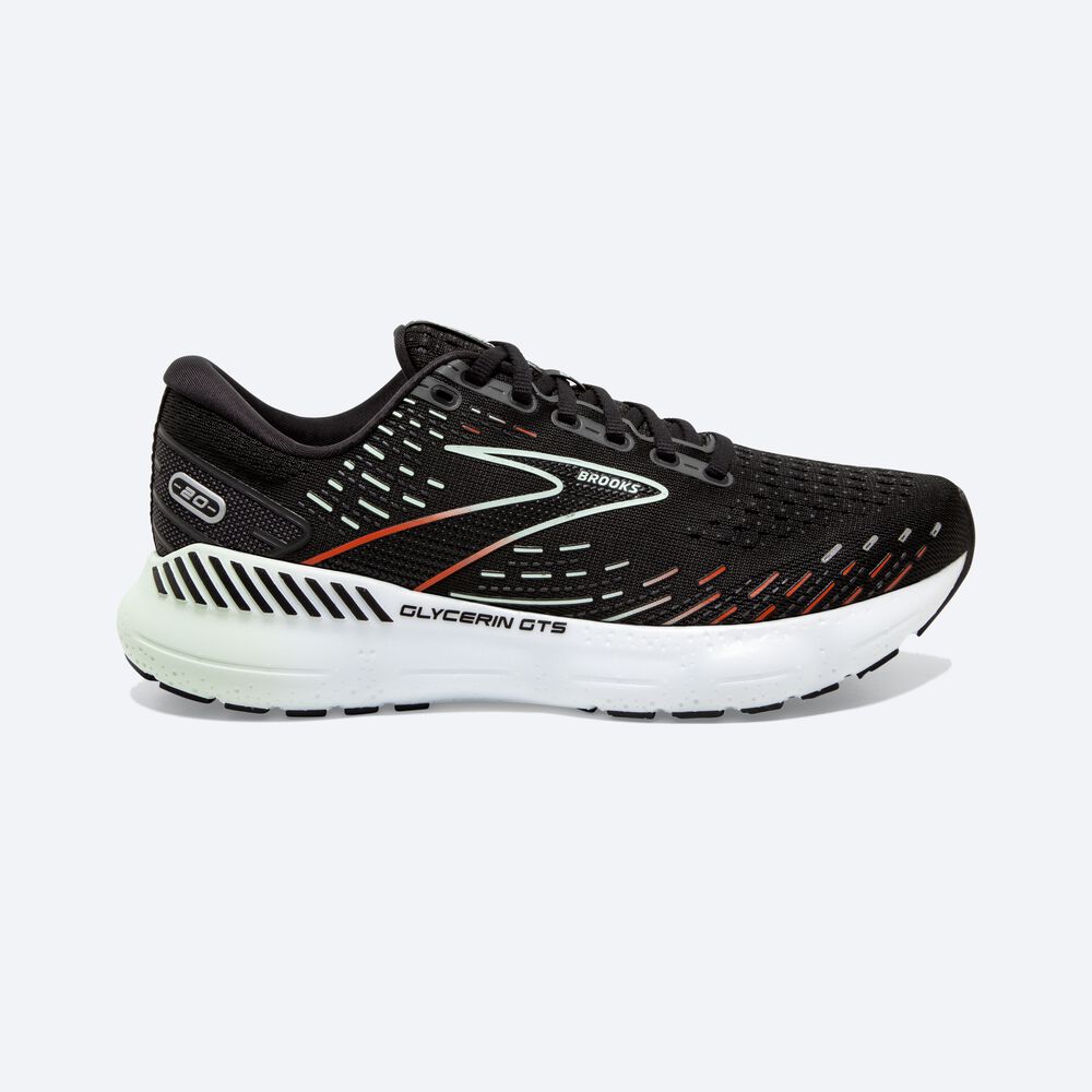 Zapatillas Running Brooks Glycerin GTS 20 Mujer Negras/Rojas | LFT860957