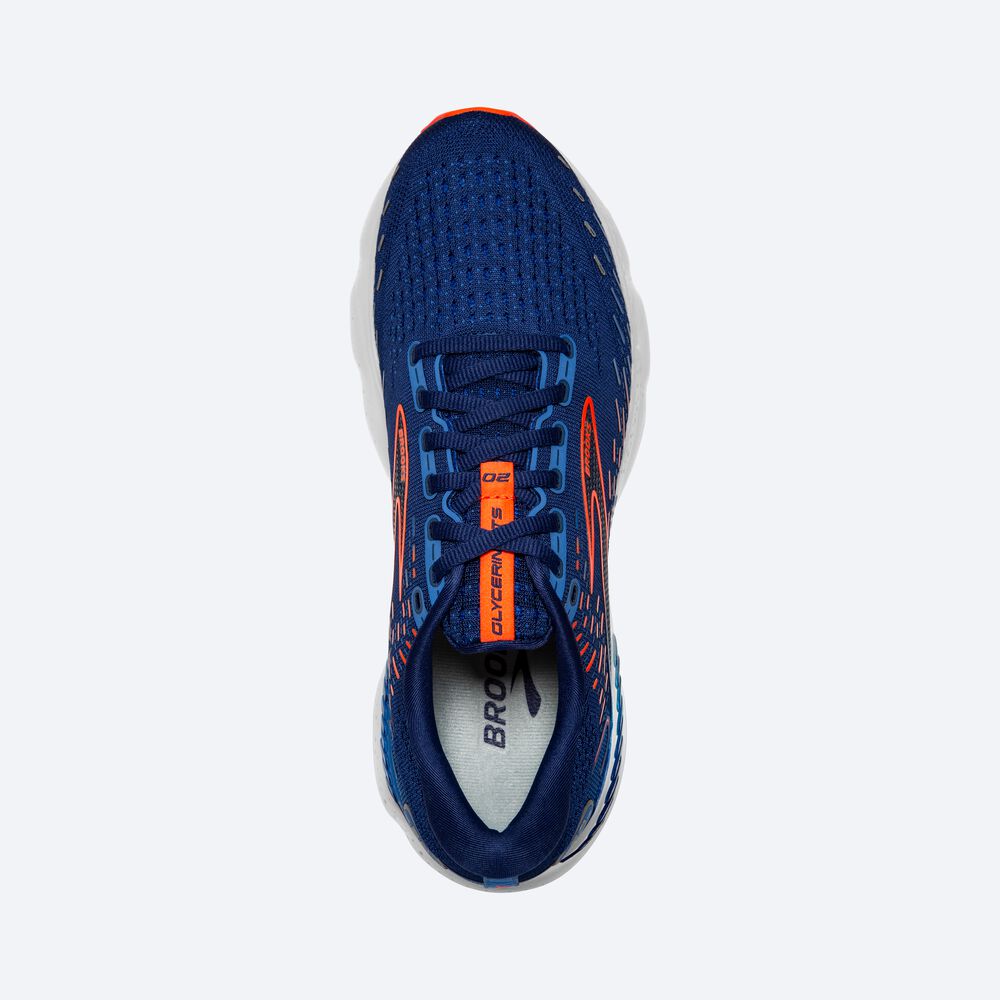 Zapatillas Running Brooks Glycerin GTS 20 Hombre Azules/Azules/Naranjas | SWF970564