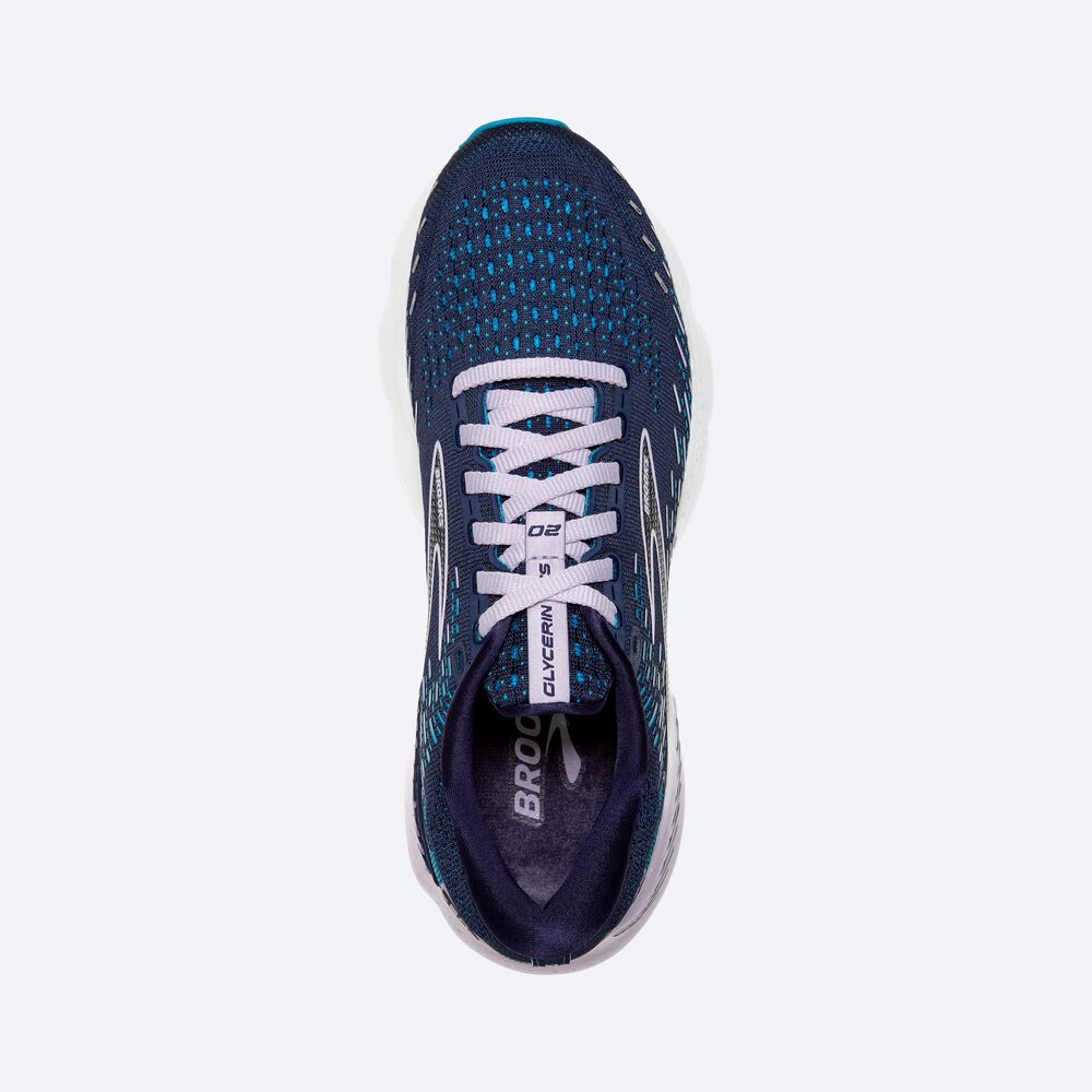 Zapatillas Running Brooks Glycerin GTS 20 Mujer Azul Marino | TJE264310