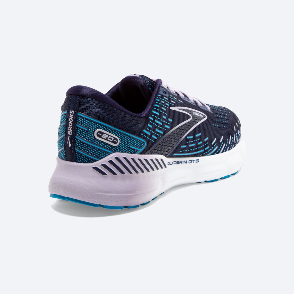 Zapatillas Running Brooks Glycerin GTS 20 Mujer Azul Marino | TJE264310