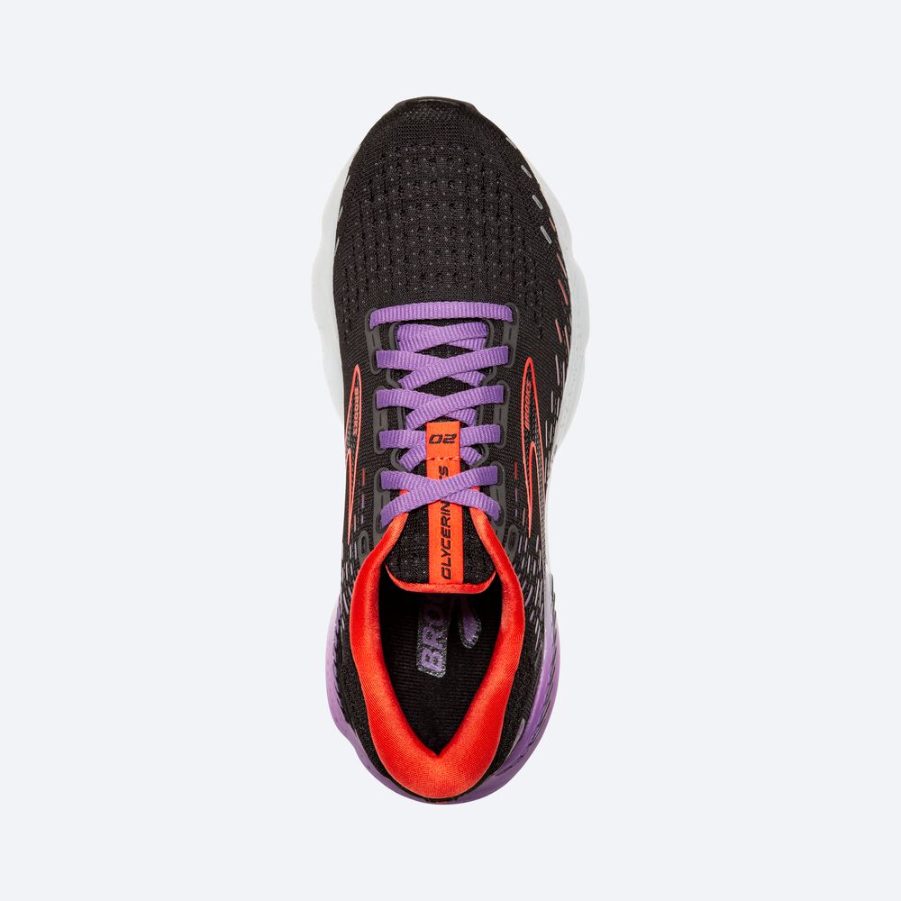 Zapatillas Running Brooks Glycerin GTS 20 Mujer Negras/Flores | VNK416298