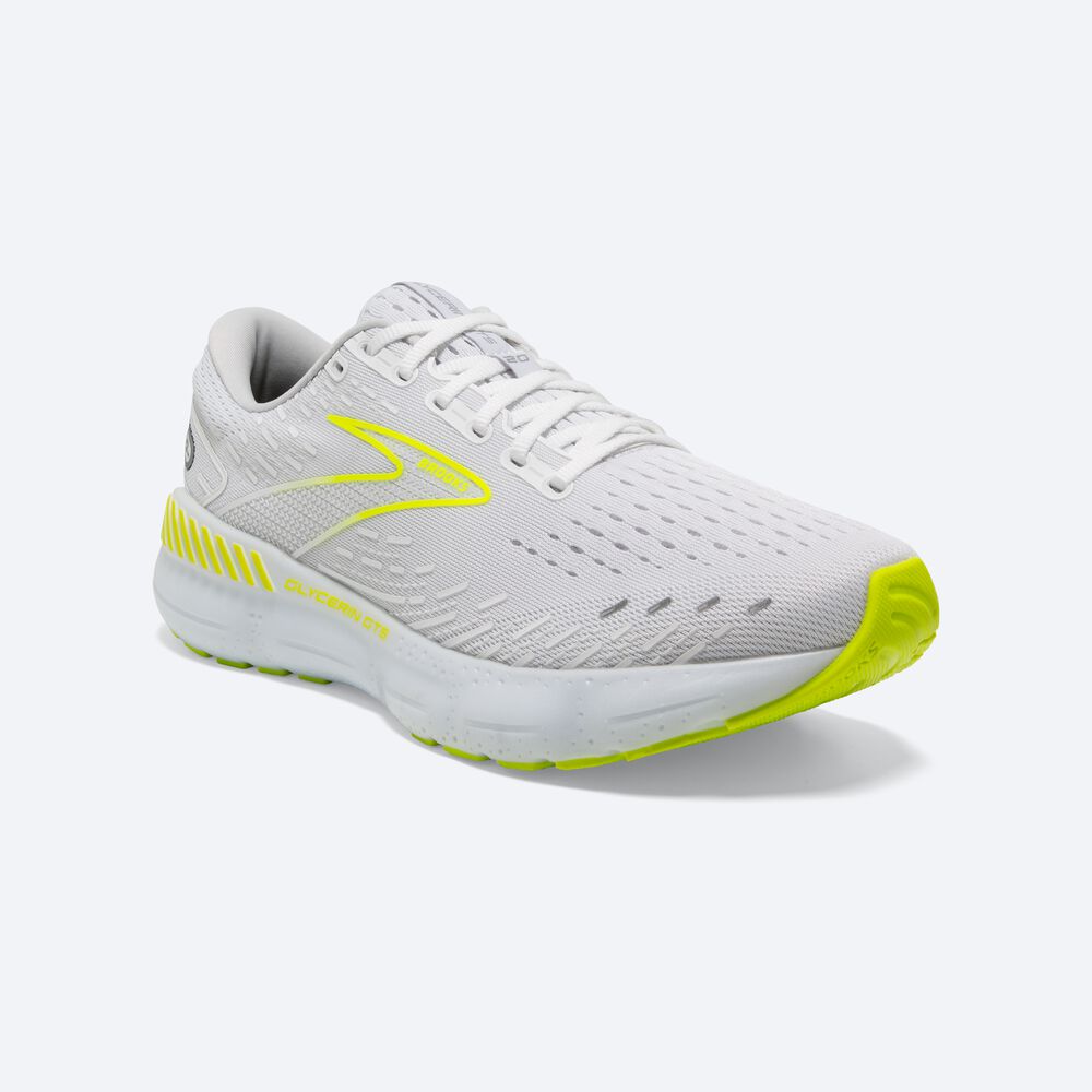 Zapatillas Running Brooks Glycerin GTS 20 Hombre Blancas | WFI465893