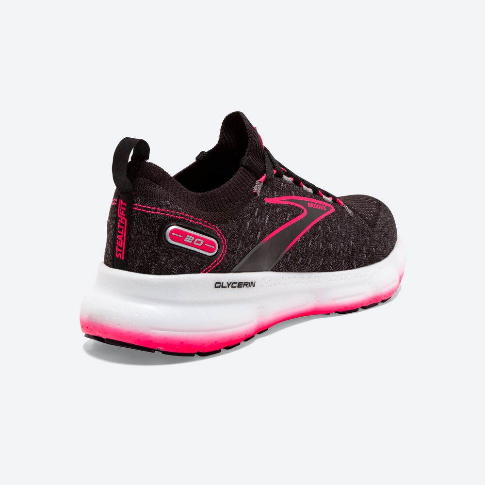 Zapatillas Running Brooks Glycerin StealthFit 20 Mujer Negras/Rosas | FWU109362